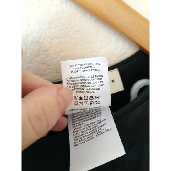 Lucky Brand Black Faux Leather Sleeveless Shift Dress With Pockets - Picture 5 of 6